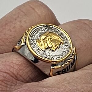 President Donald J Trump Gold and Silver Men's Ring Size 12